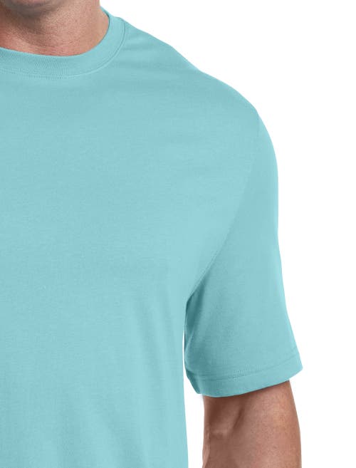 Harbor Bay By Dxl Big & Tall Moisture-wicking Jersey T-shirt In Blue