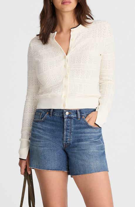 Madewell Pointelle Cotton Blend Cardigan