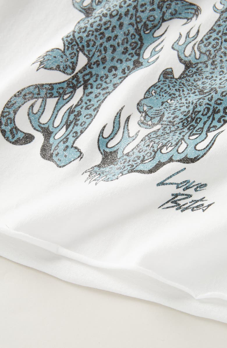 Treasure & Bond Kids' Band Graphic Cotton T-Shirt, Alternate, color, White Def Leppard Flames