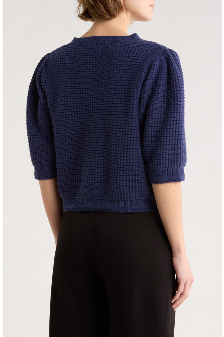 Elbow Length Sleeve Cardigan, Alternate, color, NAVY