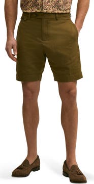 Brooks Brothers Flat Front Linen & Cotton Shorts