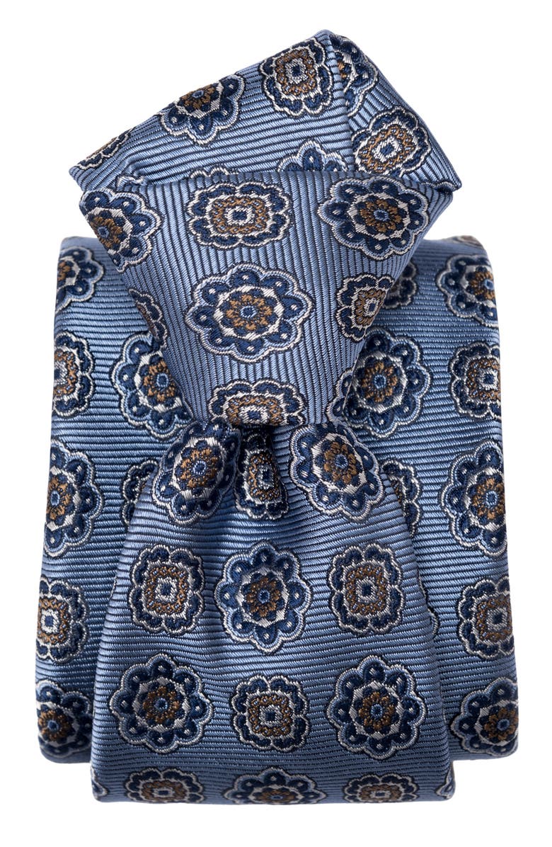 Elizabetta Tiberio - Extra Long Silk Jacquard Tie for Men, Alternate, color, Sky Blue