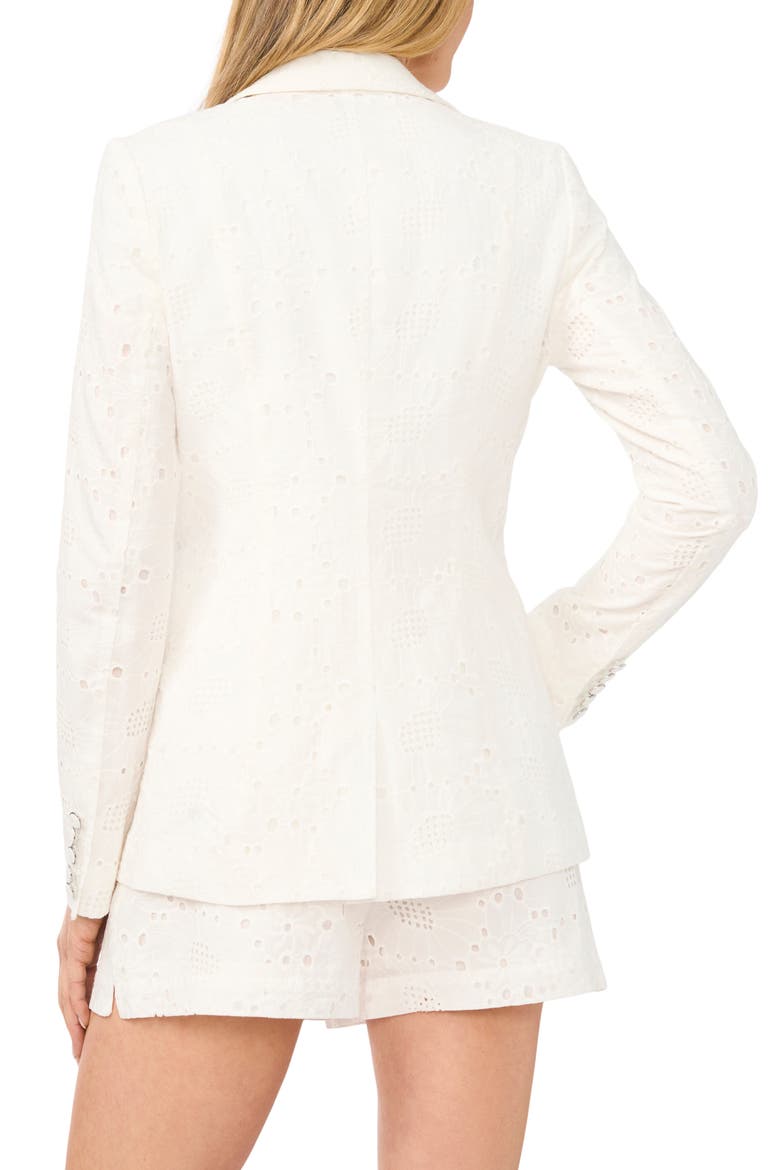 Cotton Eyelet Blazer, Alternate, color, ULTRA WHITE