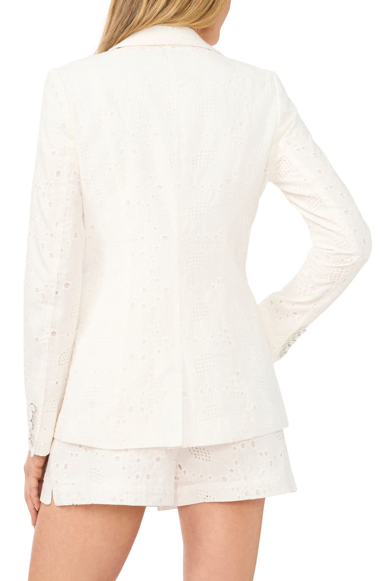 CeCe Cotton Eyelet Blazer, Alternate, color,