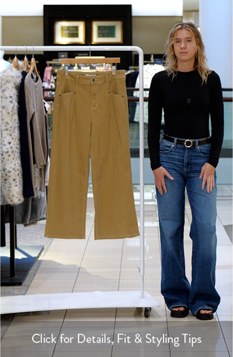 Parson Topstitch Detail Crop Wide Leg Pants, sales video thumbnail