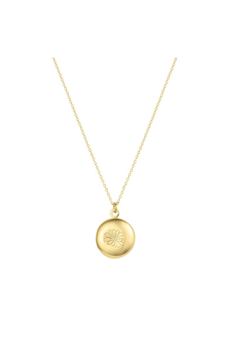 Ruby Birth Flower Necklace, Main, color, Gold / April