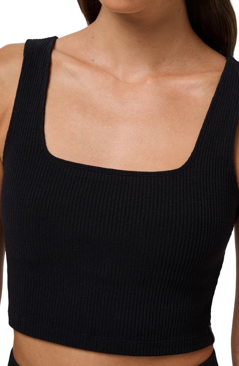 TravisMathew Evening Retreat Rib Crop Tank, Alternate, color, Black