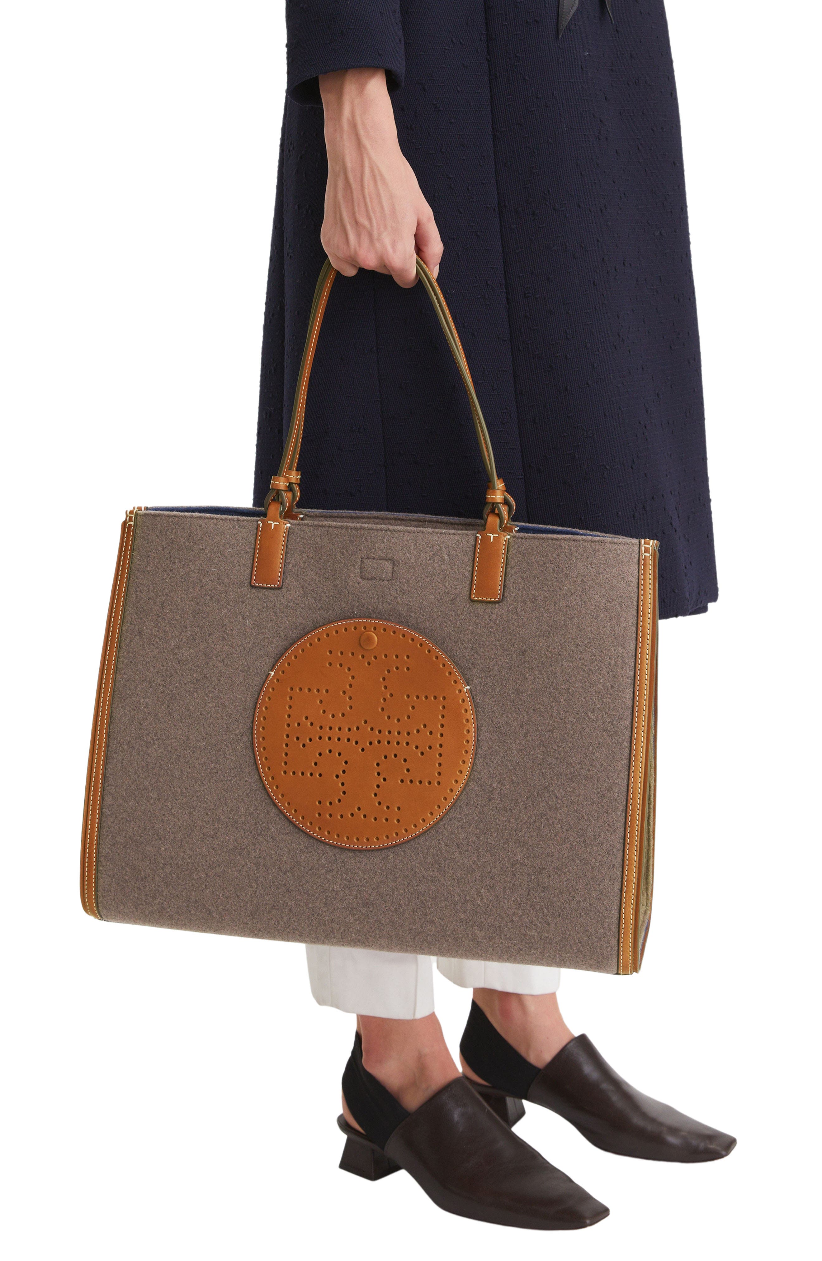 Tory Burch Ella Wool Blend Felt Tote, Alternate, color, 