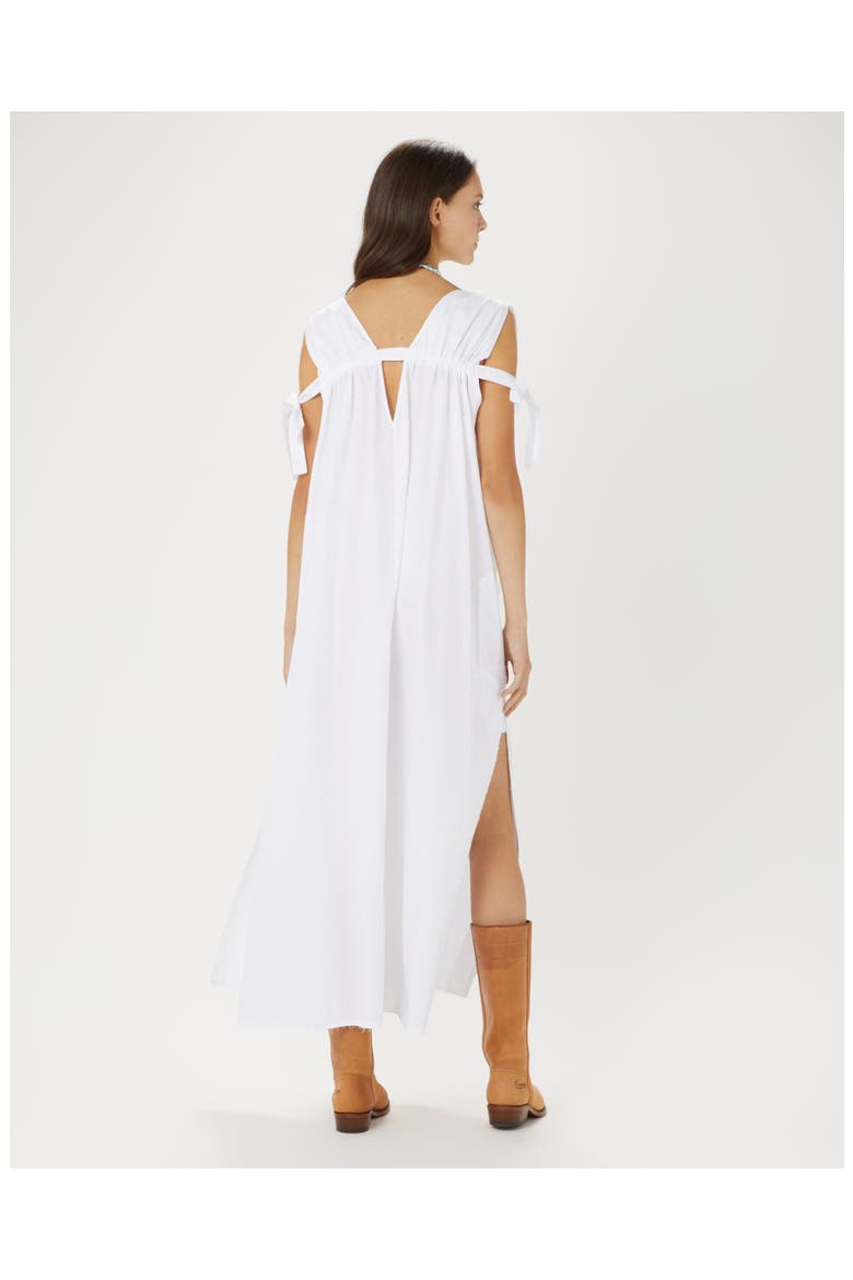 Afef Deep V-Neck Dress, Alternate, color, Ecru