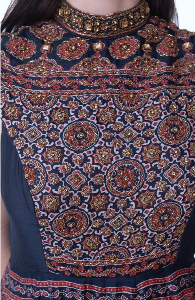 RAAS Kamila High Neck Gown Embroidered, Alternate, color,