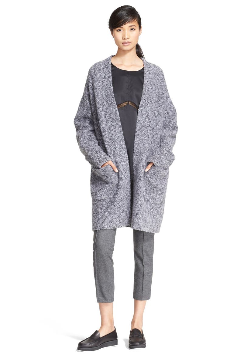 'Diana' Wool Blend Sweater Coat, Alternate, color, CHARCOAL