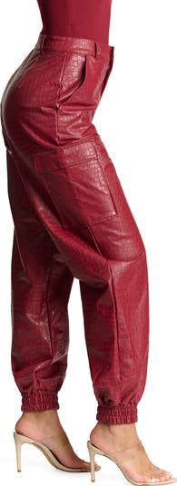 The Crocodile Faux Leather Joggers