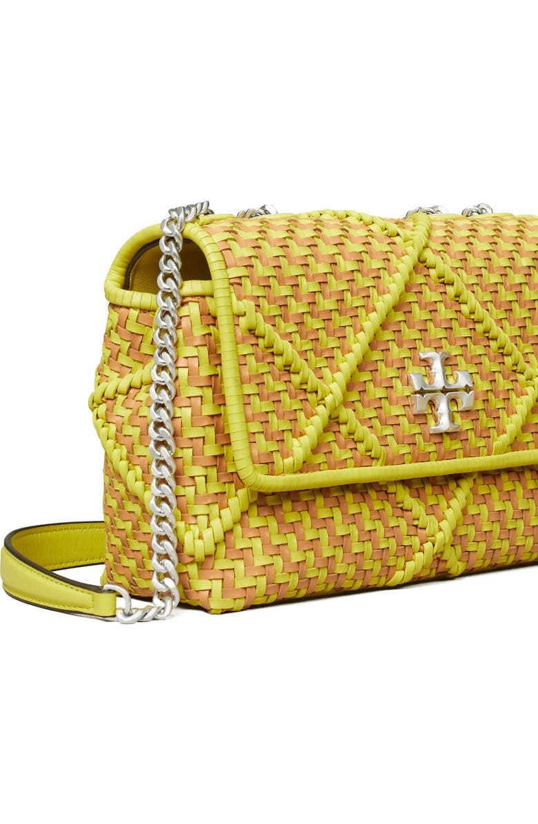 Tory Burch Small Kira Diamond Weave Convertible Leather Shoulder Bag, Alternate, color,