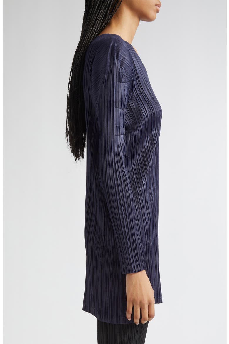 Tune Pleated Longline Top, Alternate, color, NAVY