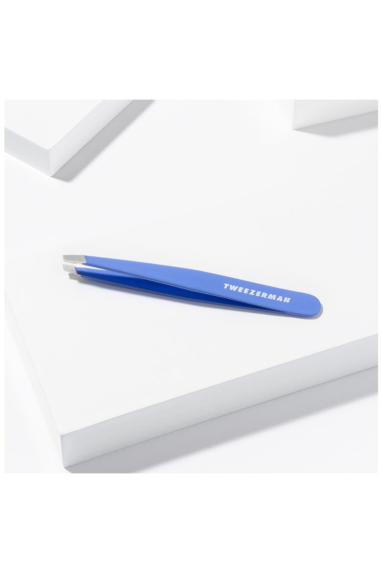Lapis Blue Slant Tweezer, Alternate, color, BLUE