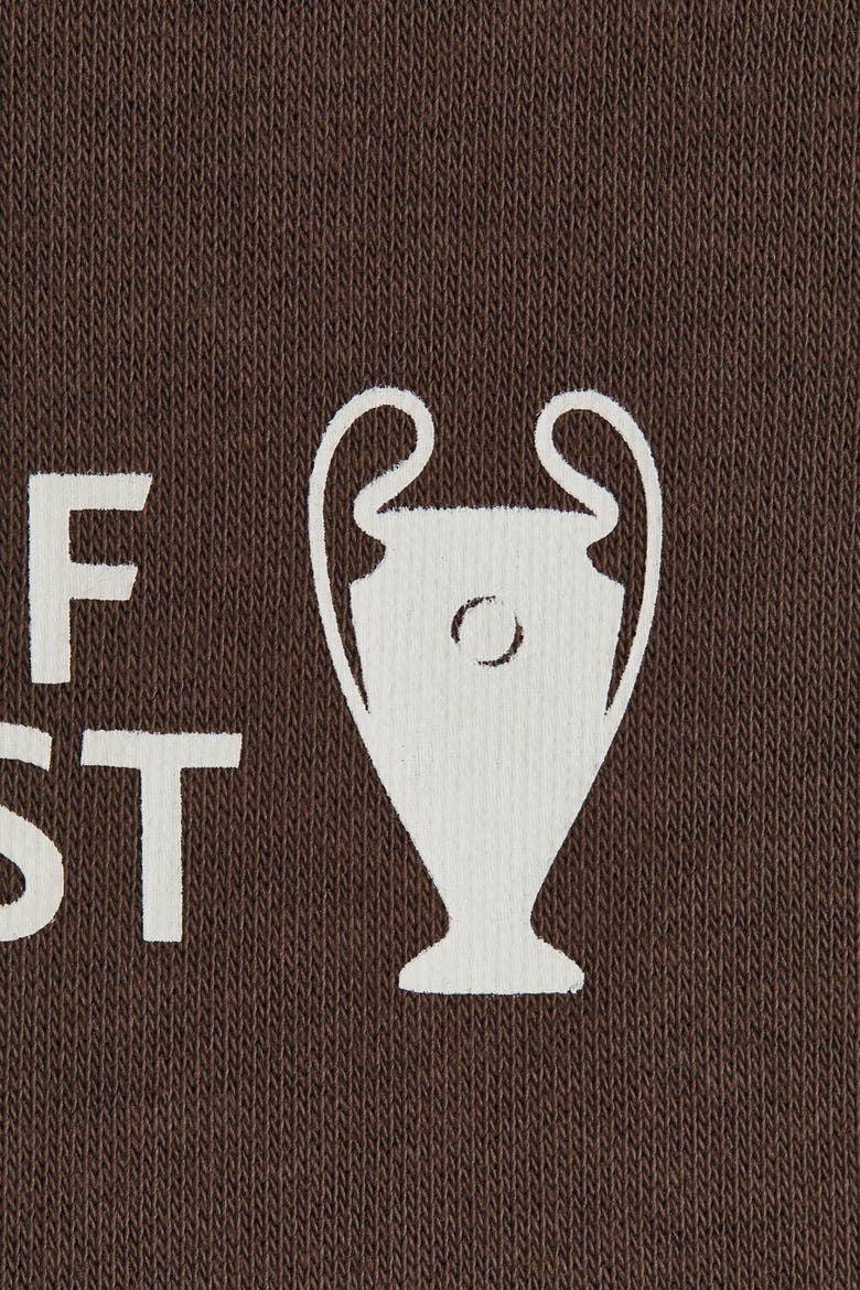 Printed Half-Zip Sweatshirt, Alternate, color, Brown/UEFA Champions League®