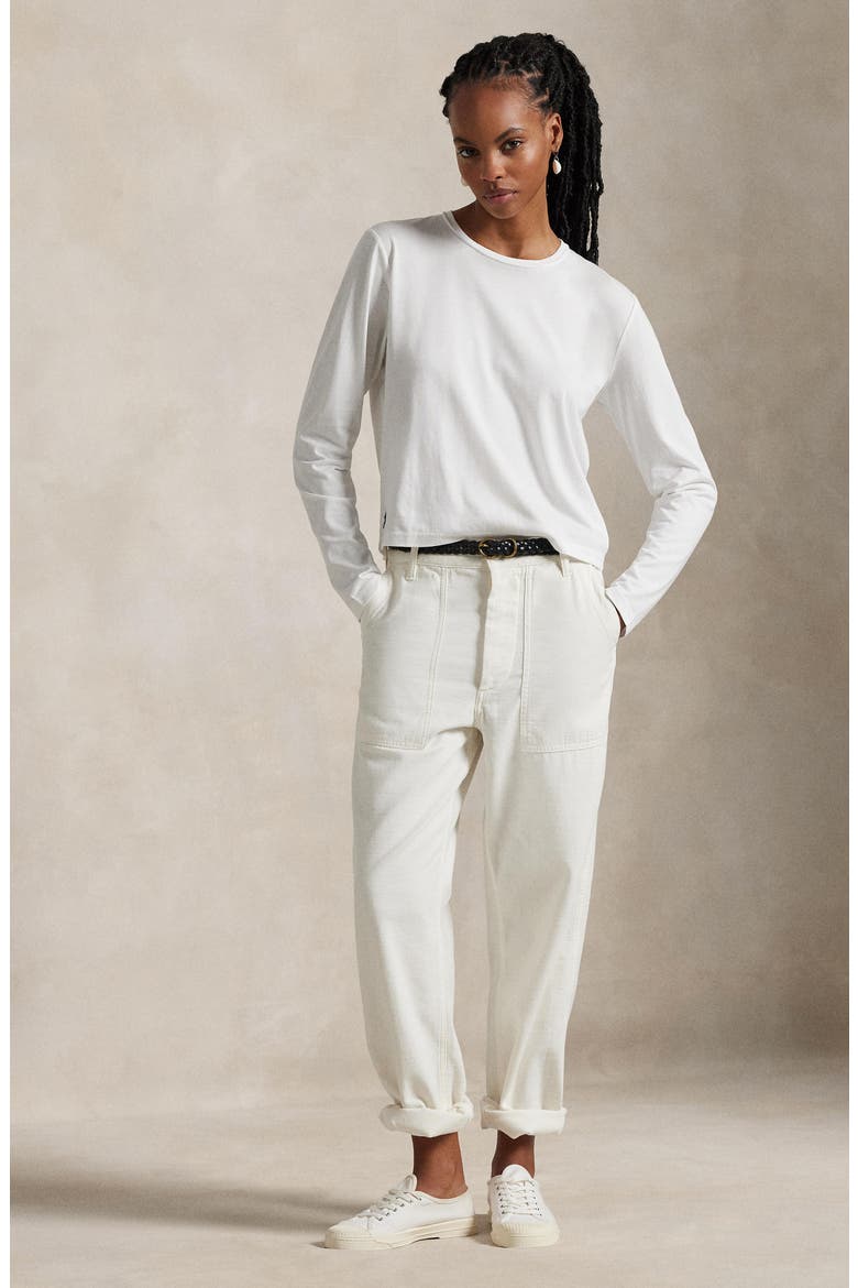 Ricky Cotton Sateen Utility Pants, Alternate, color, ECRU