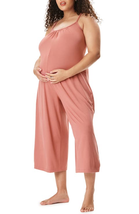 Motherhood Women's Maternity Sleep Romper with Nursing Access