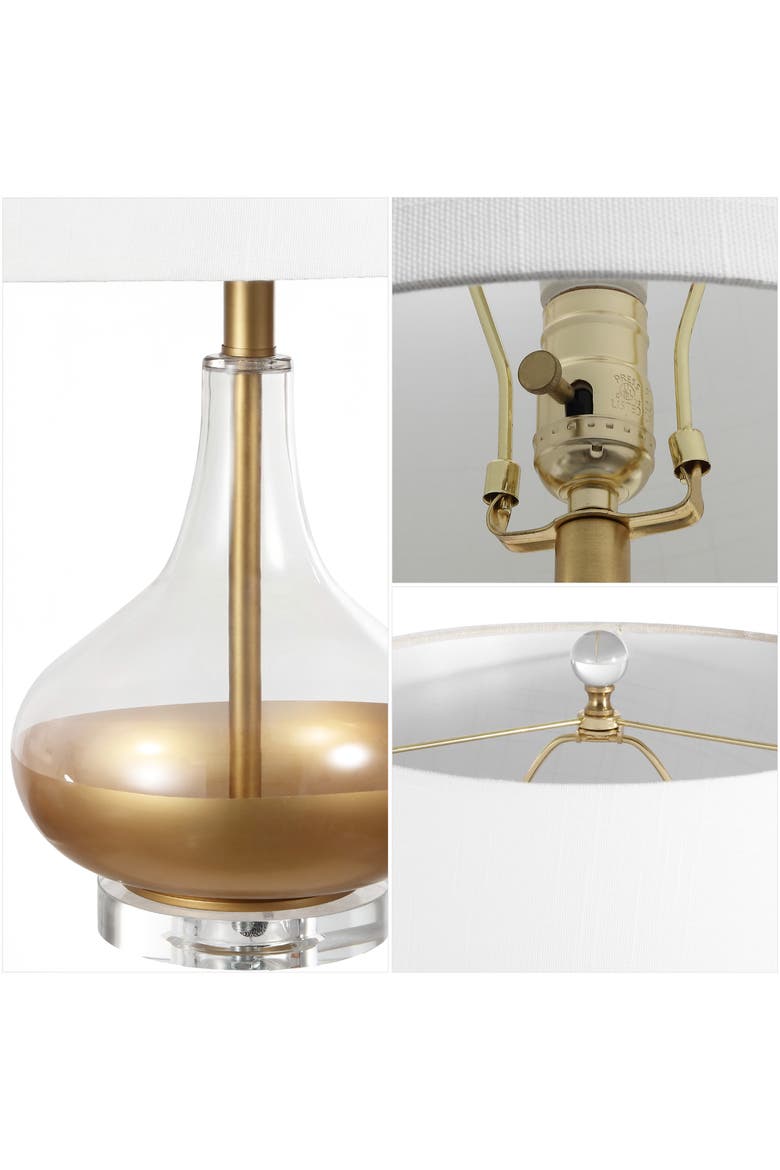 West Glass LED Table Lamp, Alternate, color, Clear/Gold