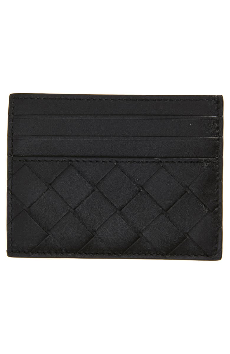 Bottega Veneta Intrecciato Leather Card Case, Alternate, color,