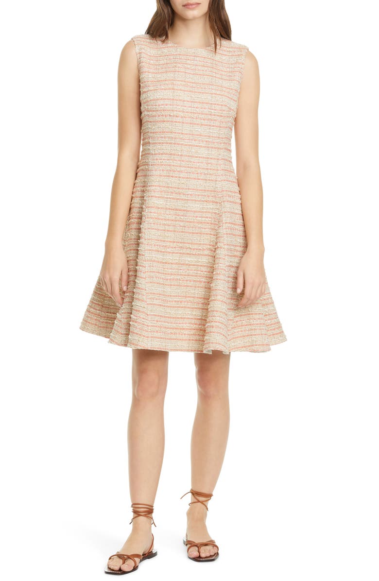 Adeam Tweed A-Line Dress, Main, color,