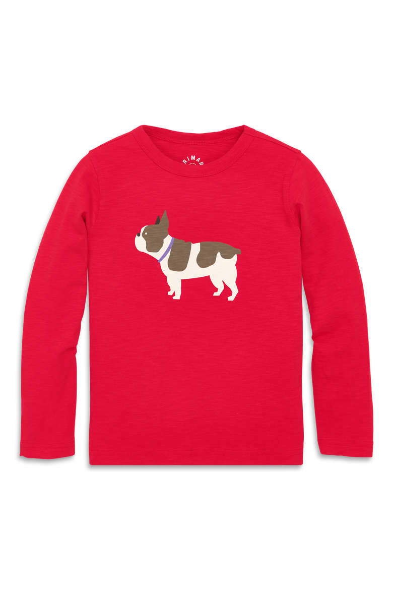 Long Sleeve Frenchie Tee, Main, color, Lollipop Frenchie