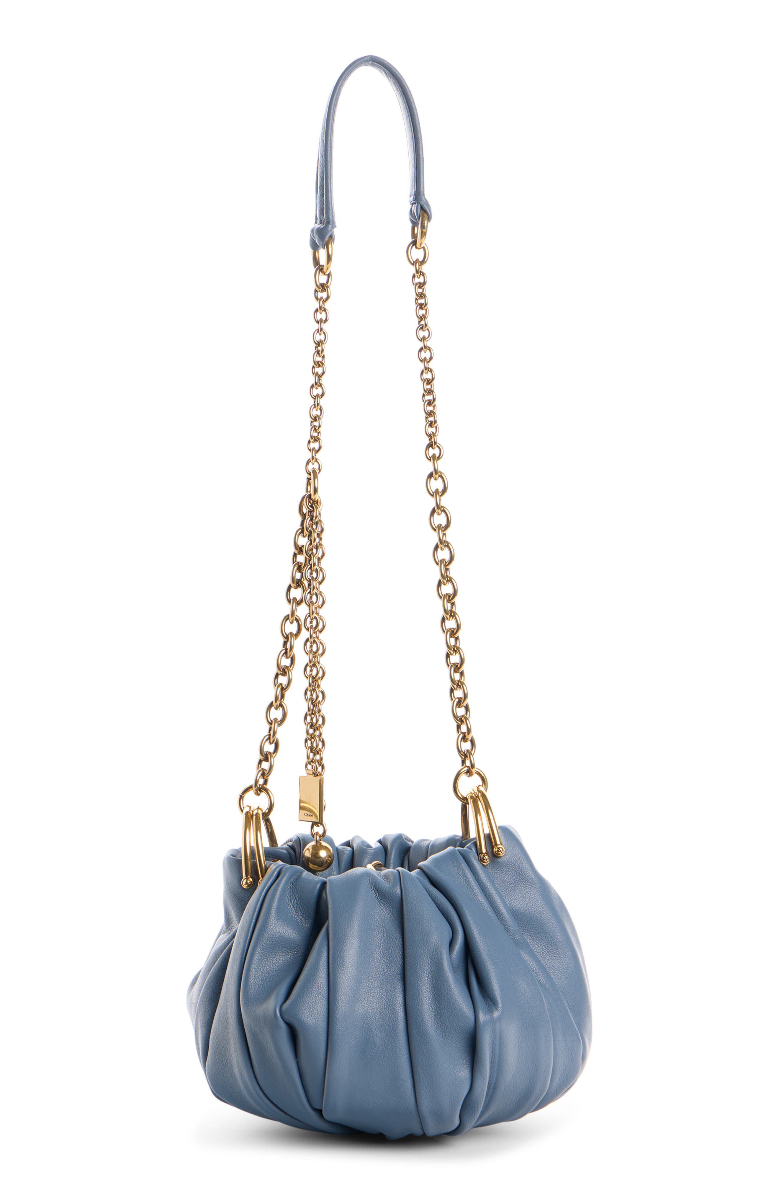 Chloé Pleated Crossbody Bag, Alternate, color, Ashes Blue