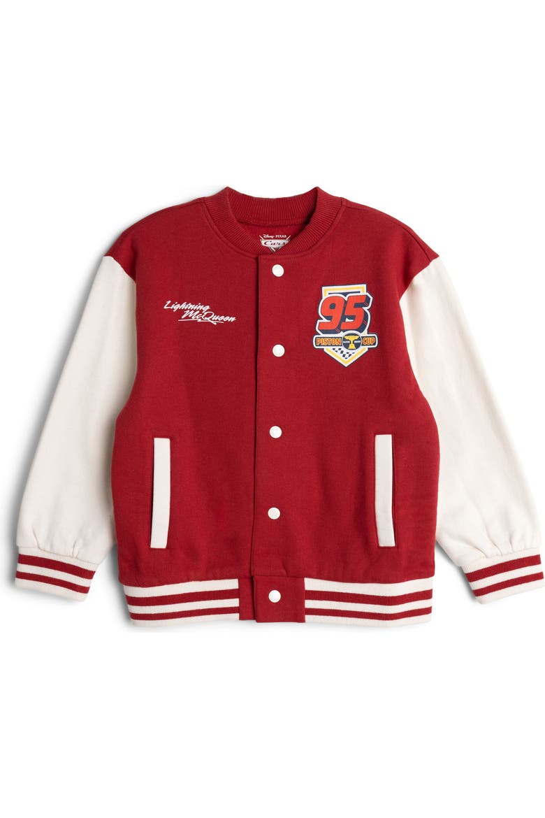 Cars Lightning McQueen Fleece Varsity Jacket and Pants Set, Alternate, color, Lightning McQueen Red