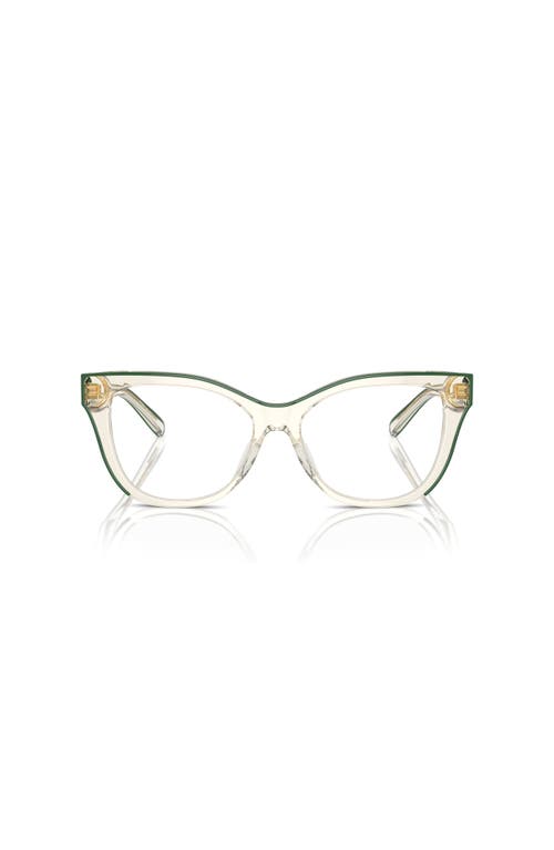Tory Burch 51mm Cat Eye Optical Glasses In Transparent