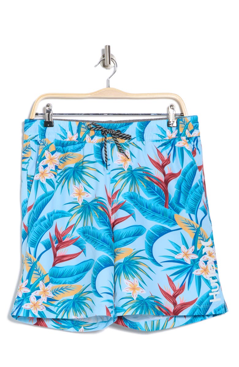 Hurley Oaxaca Volley Swim Shorts, Alternate, color, Blue Dream