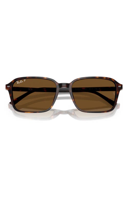 Ray Ban Ray-ban Raimond 58mm Polarized Transition Square Sunglasses In Havana