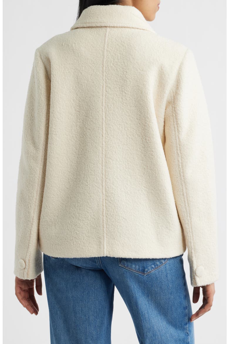 Short Bouclé Coat, Alternate, color, CREAM