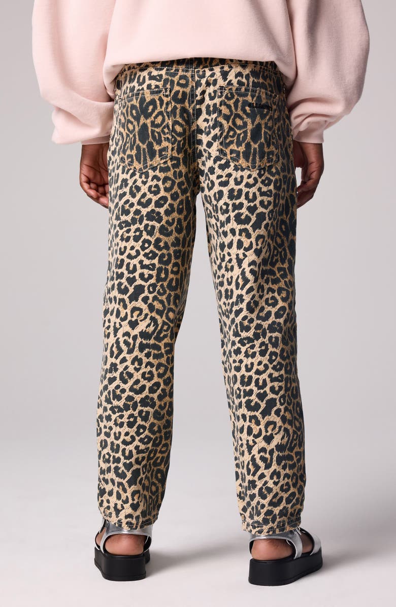 smALLSAINTS by ALLSAINTS Kids' Leopard Print Straight Leg Jeans, Alternate, color, Brown