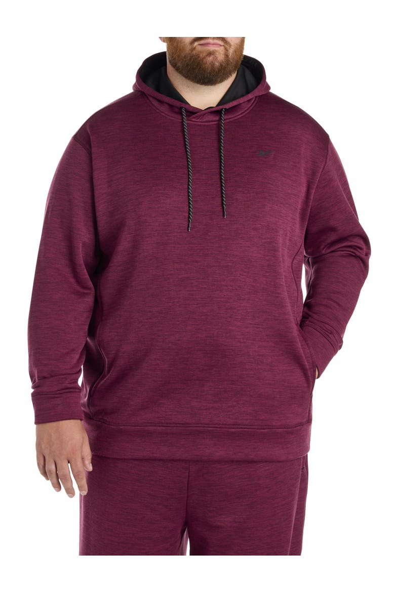 Big & Tall Performance Fleece Pullover Hoodie, Main, color, BLACK CHERRY HEATHER