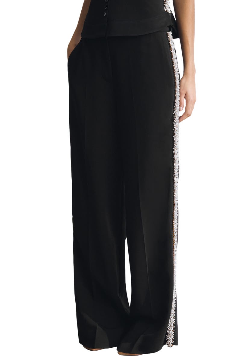 Reiss Atelier Marcella Embellished Wide Leg Pants, Main, color,