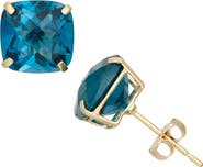 FZN 10K Gold Solitaire Stud Earrings