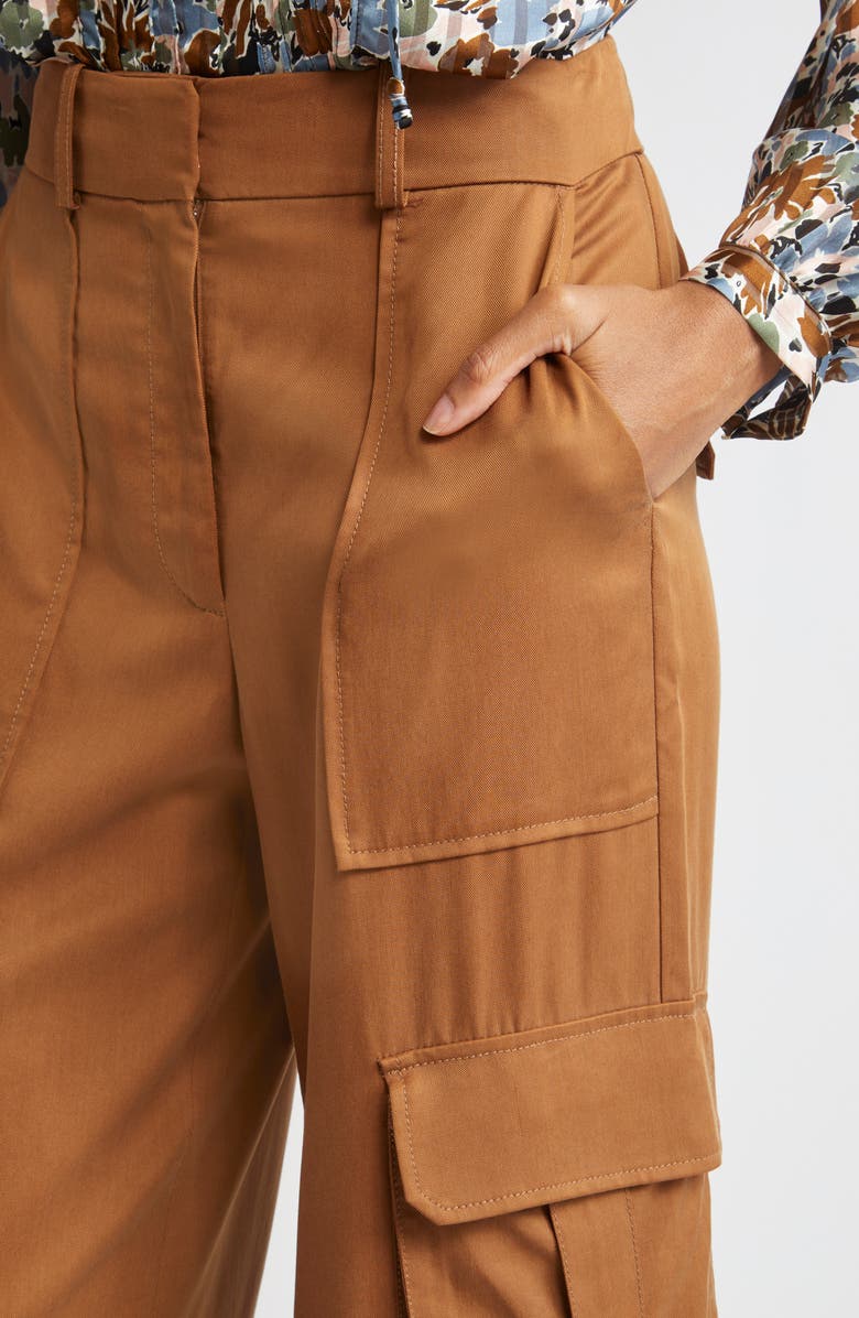 Veronica Beard Saul Cargo Pants, Alternate, color, Whisky
