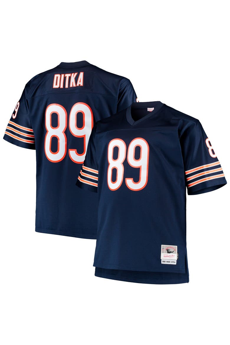 Men's Mitchell & Ness Mike Ditka Navy Chicago Bears Big & Tall 1966 Retired Player Replica Jersey, Main, color, Navy