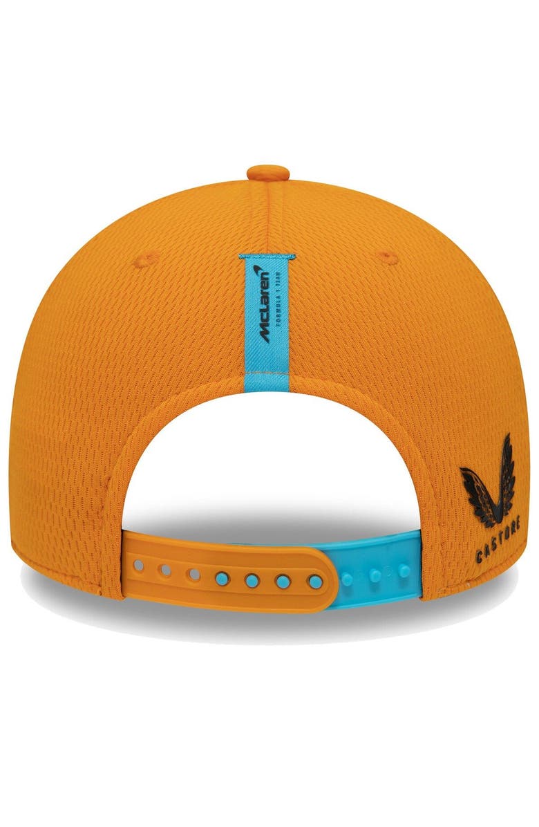 New Era Men's New Era Orange McLaren F1 Team Team Castore 9FORTY Snapback Hat, Alternate, color, 