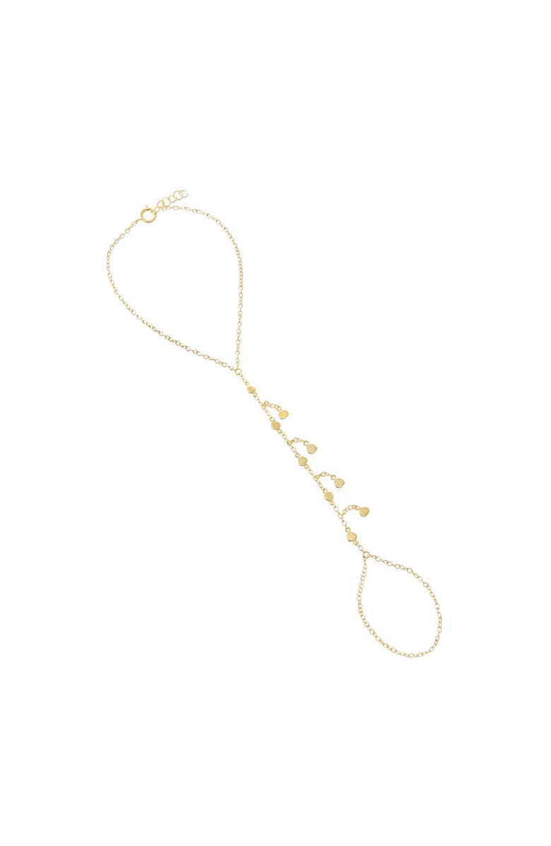 BY ADINA EDEN CZ Bezel Dangle Hand Chain, Main, color, Gold