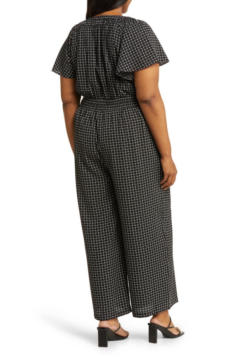 MAX STUDIO Flutter Sleeve Wide Leg Jumpsuit, Alternate, color,
