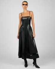 WeWoreWhat Lace Panel Corset Midi Dress