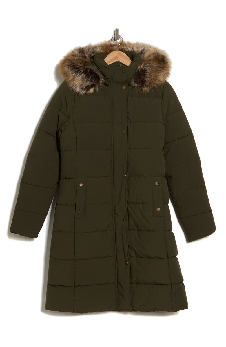 Barbour Grayling Quilted Coat with Faux Fur Trim, Alternate, color, 