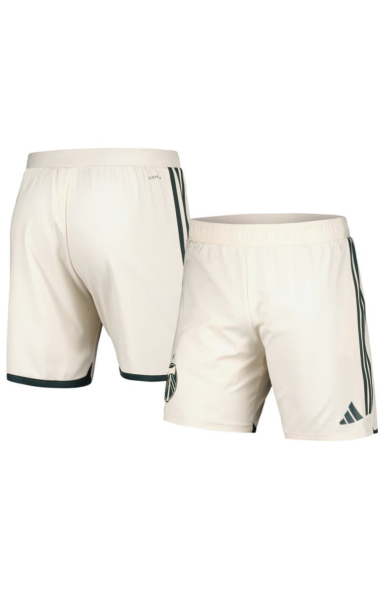 adidas Men's adidas Cream Portland Timbers 2024 Away Authentic Shorts, Main, color, Cream