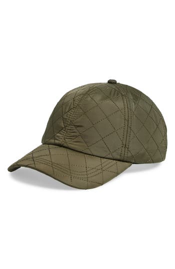 Nordstrom Rack Quilted Baseball Cap In Green