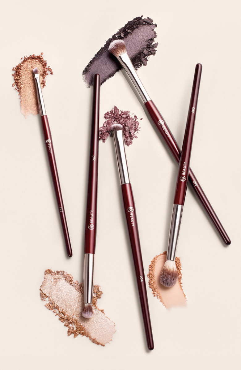 BK Beauty Brush Set for Hooded & Smaller Eyes, Alternate, color, Burgundy