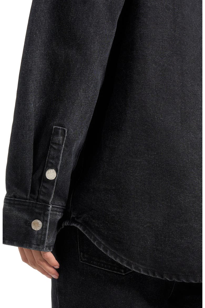 Joy Denim Oversized Shirt, Alternate, color, Washed Black