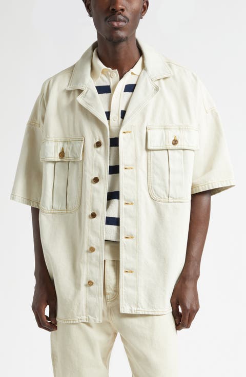 Oversize Denim Camp Shirt