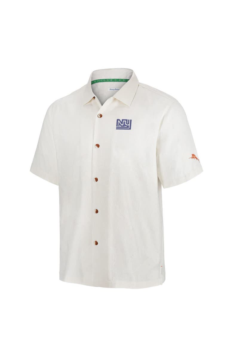 Tommy Bahama Men's Tommy Bahama White New York Giants Coconut Matchup Camp Throwback Button-Up Shirt, Alternate, color, White