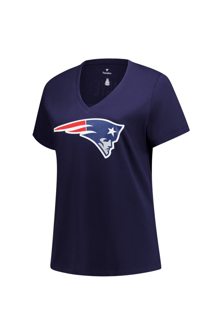 Women's Fanatics Drake Maye Navy New England Patriots Plus Size Name & Number V-Neck T-Shirt, Alternate, color, Navy